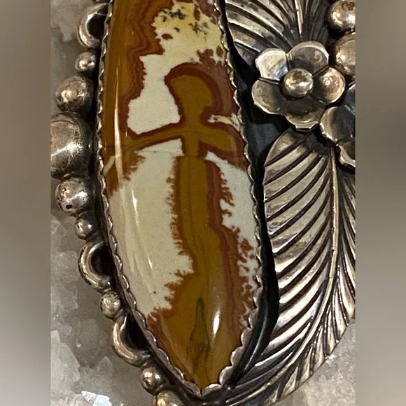 Knockout Gorgeous Sterling Owyhee Jasper Ring - Picture 5 of 10